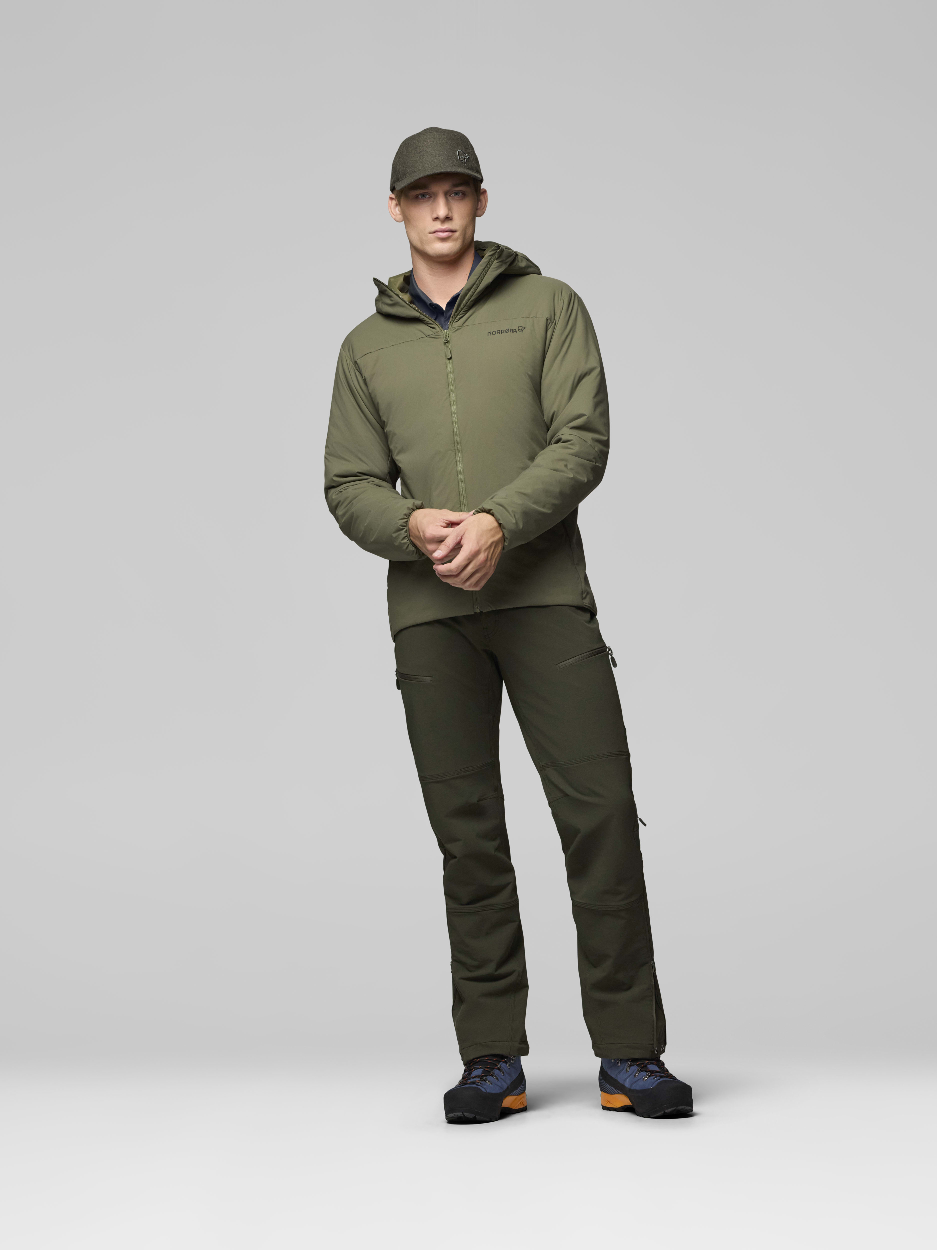 Male Look side image of femund thermo60 Zip Hood Olive Night