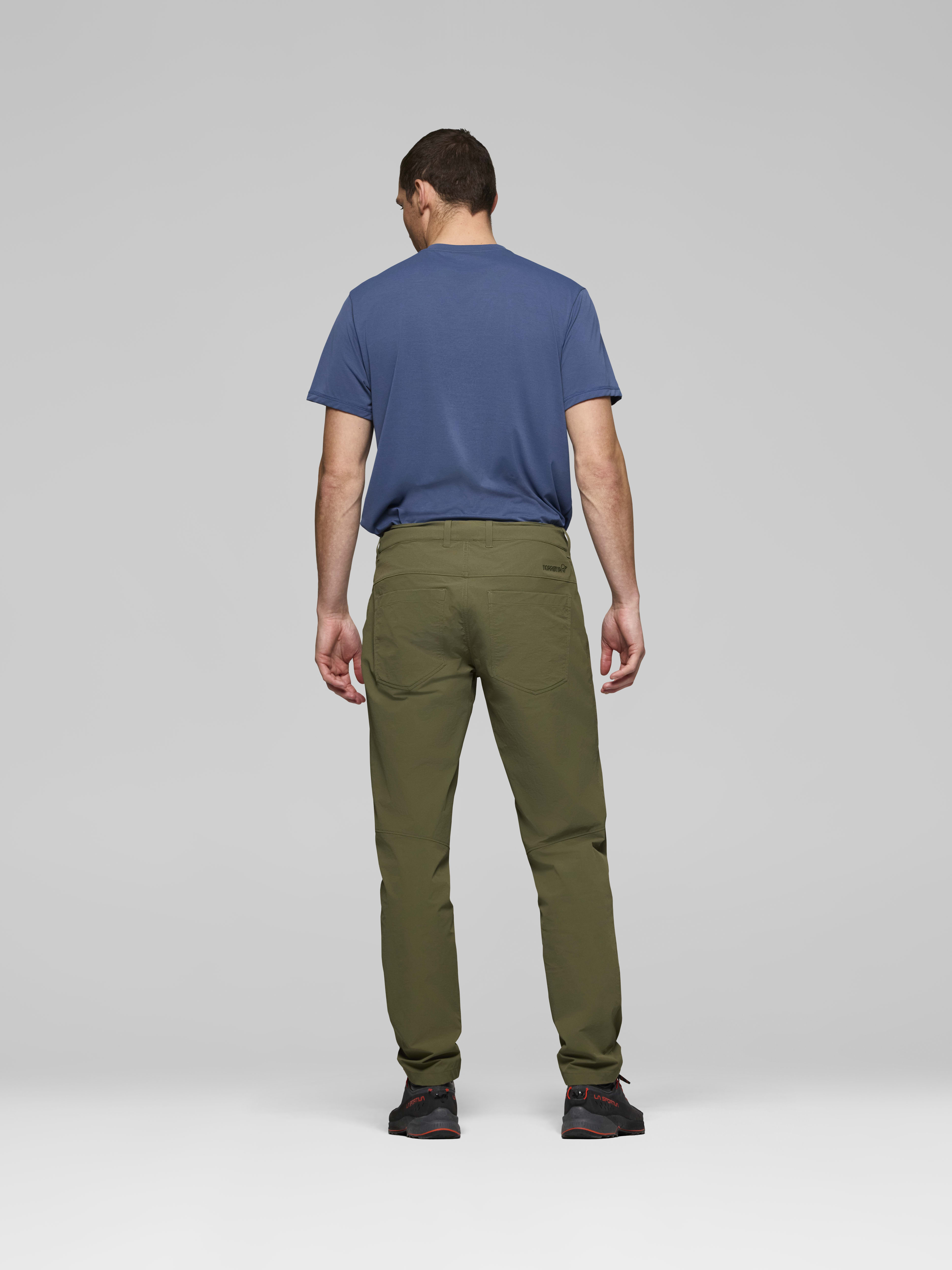 Male Look back image of femund flex1 tech Pants Olive Night