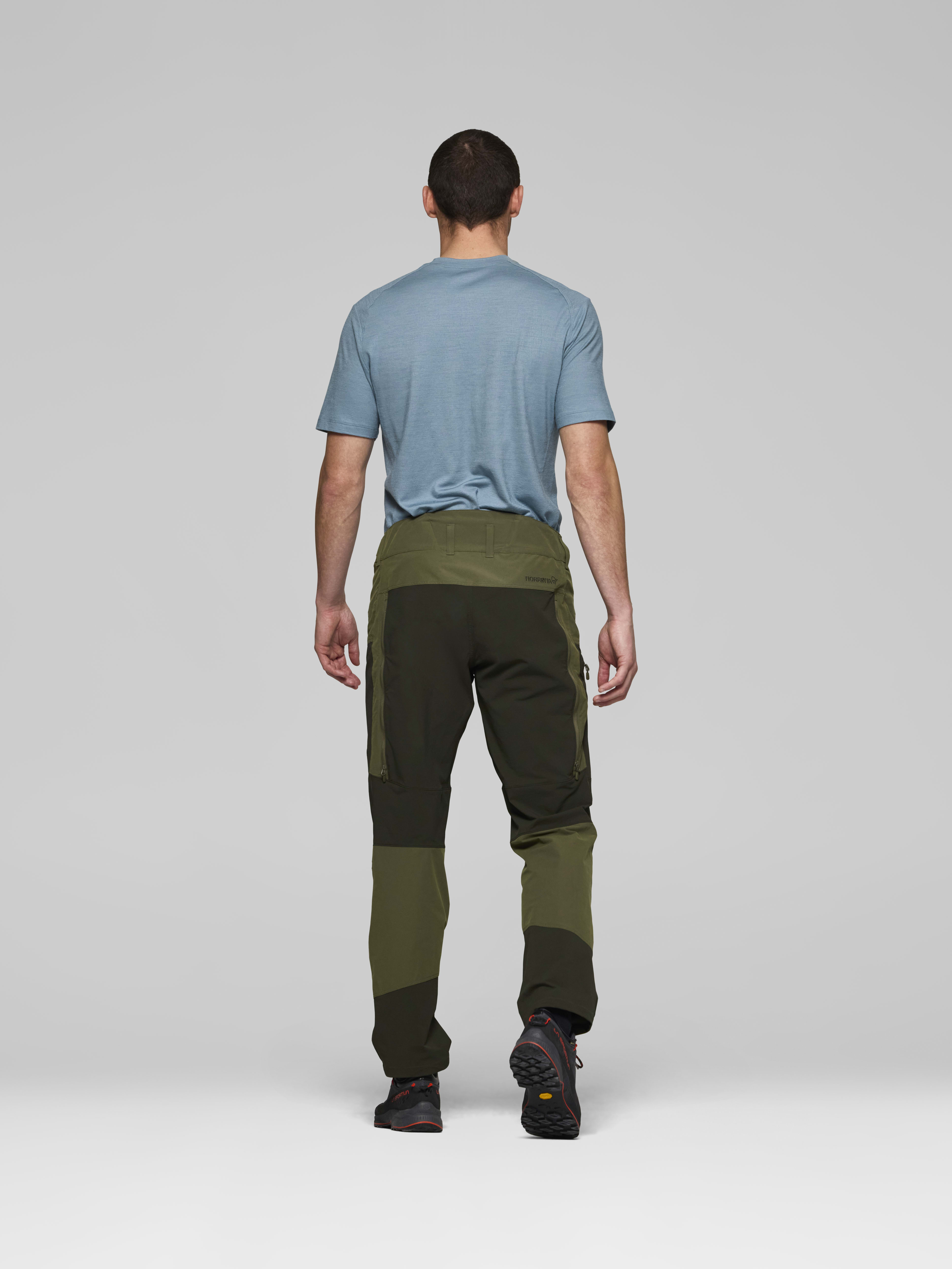 Male Look back image of femund cotton flex1 light Pants Olive Night/Rosin