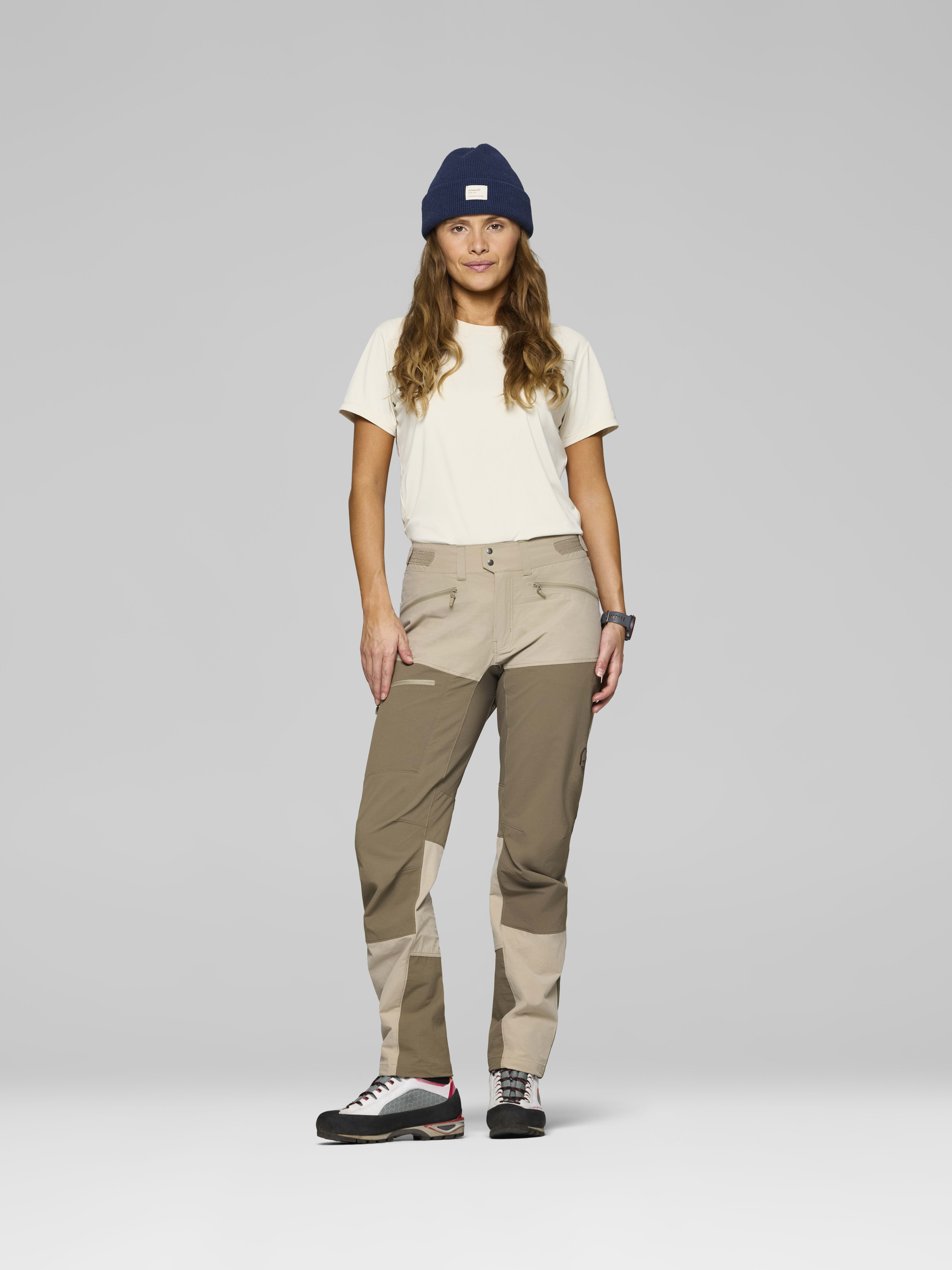 Female Look front image of femund cotton flex1 light Pants Winter Twig/Bungee cord