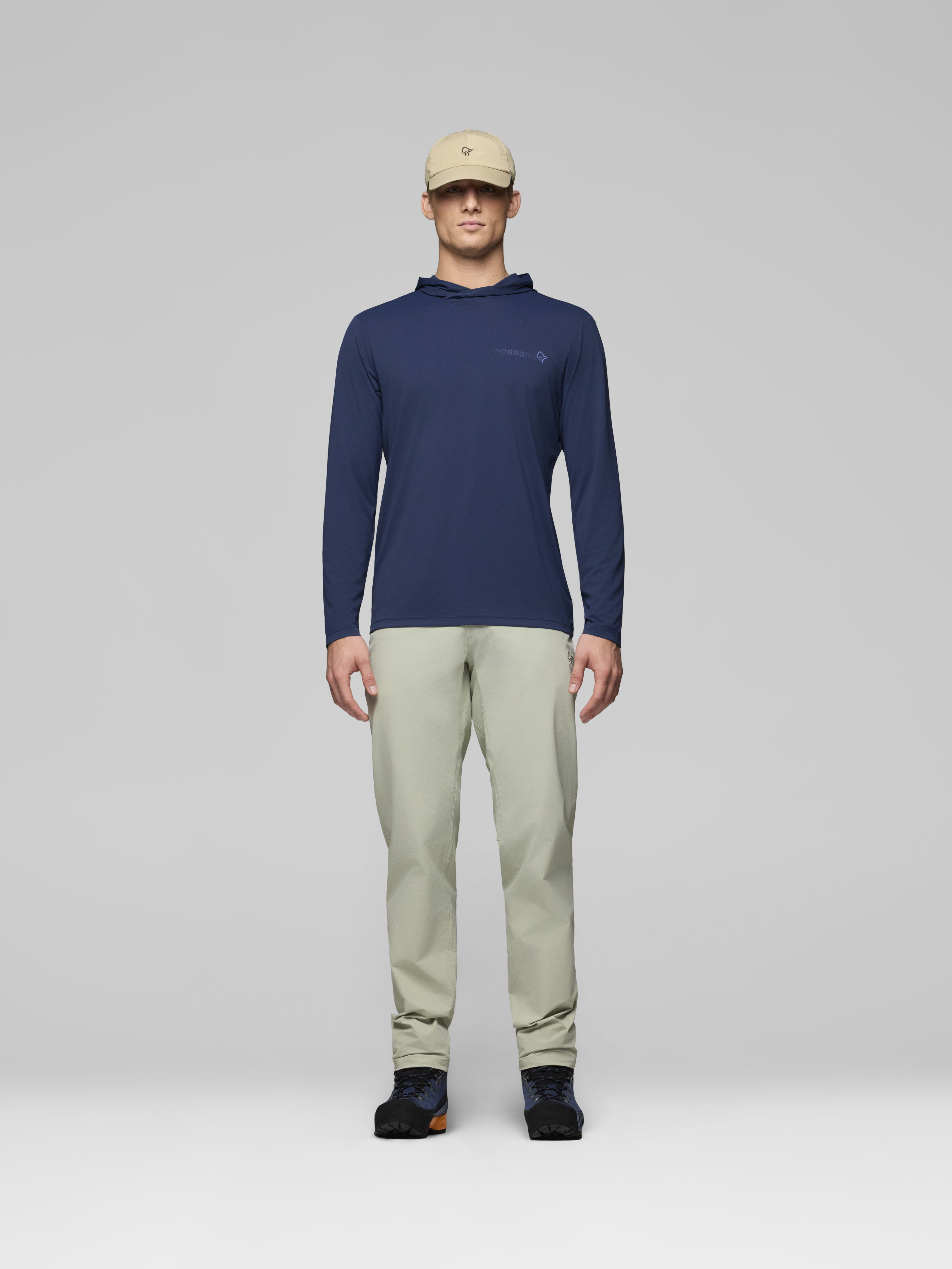 Male Look front image of femund tech Hood Indigo Night