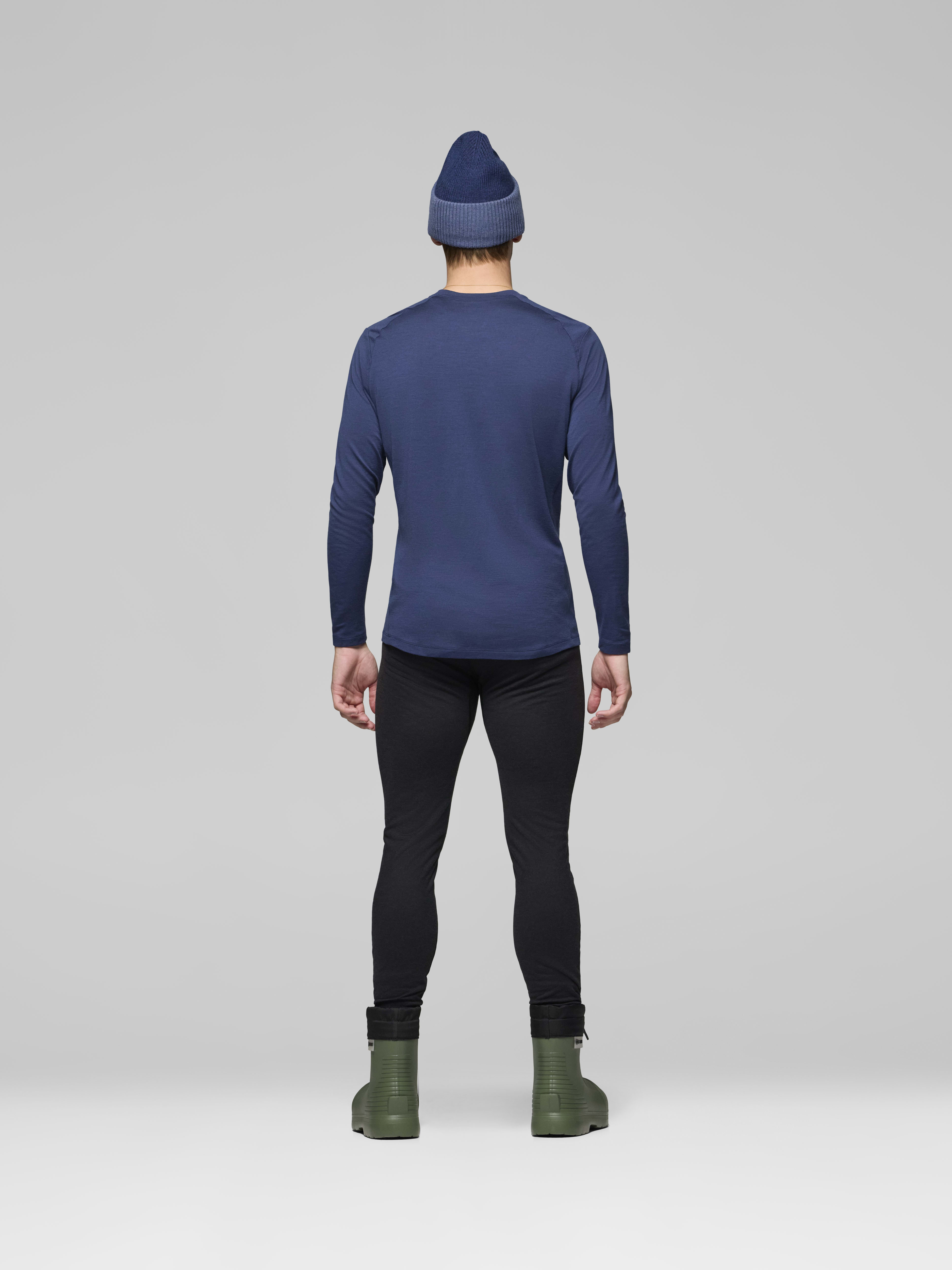 Male Look back image of femund pureUll Long Sleeve Indigo Night