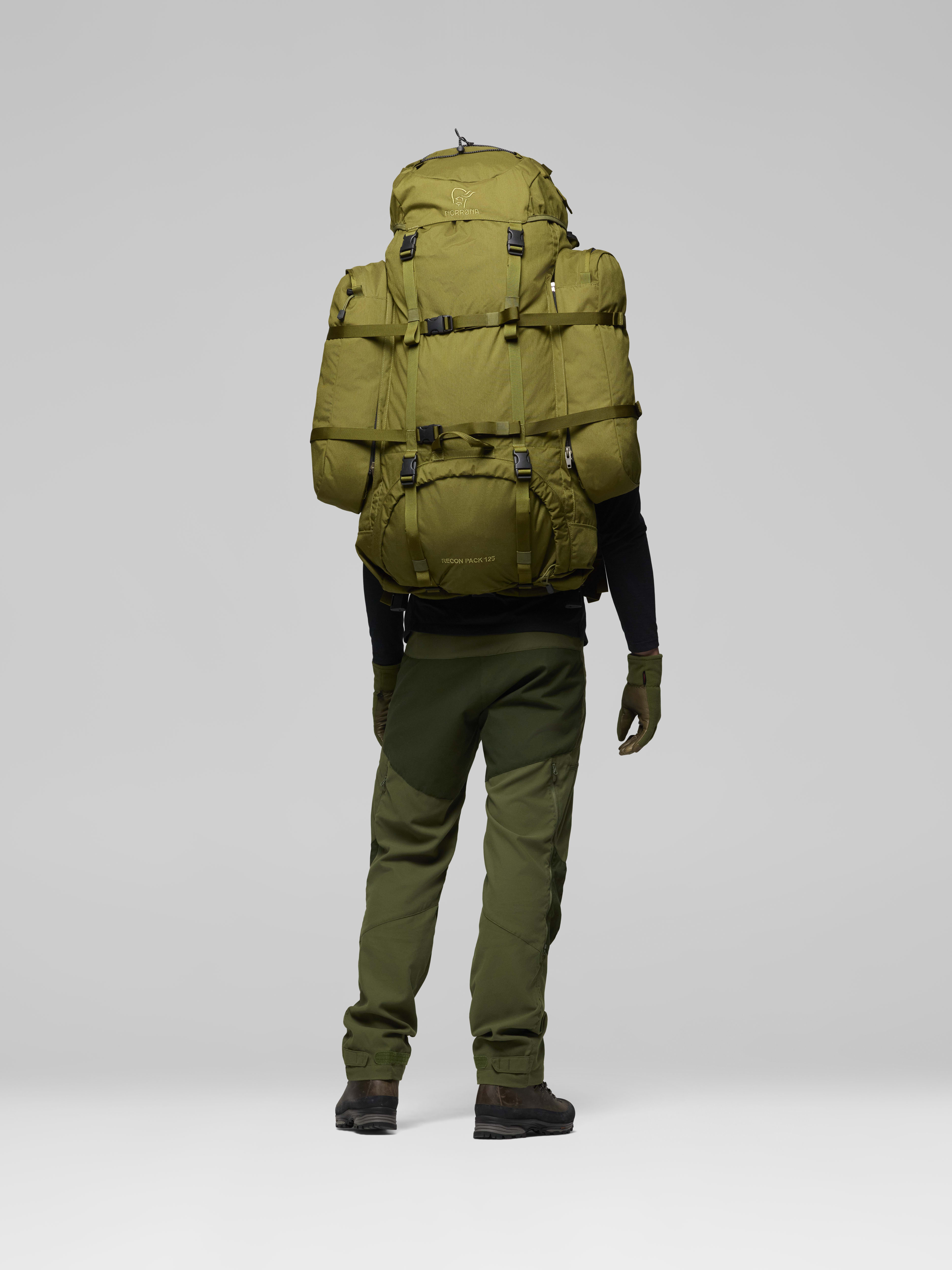Male Look front image of recon synkroflex 125L Pack Military Green