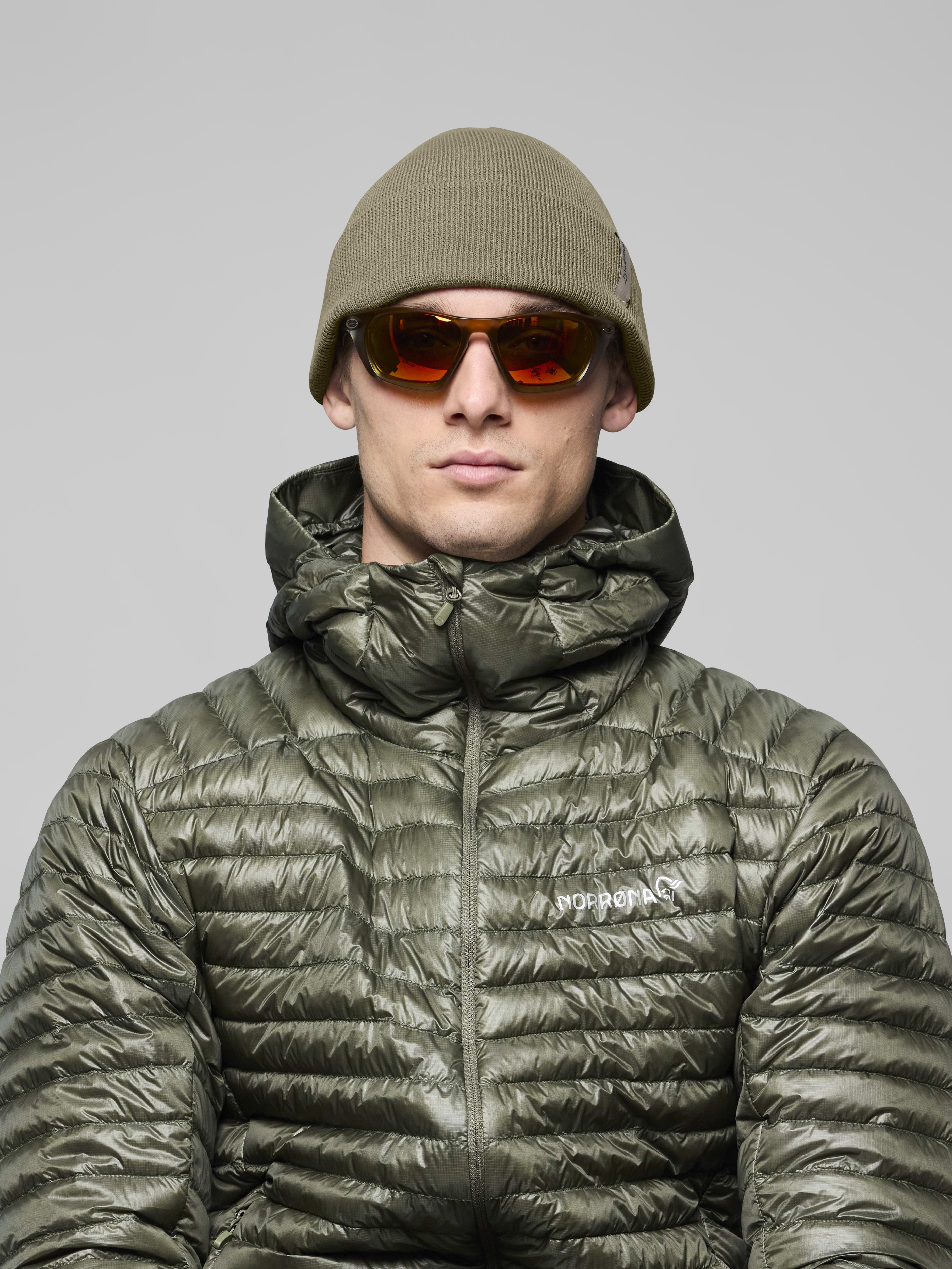 Female Look front image of 29 equaliser Beanie Deep Lichen Green