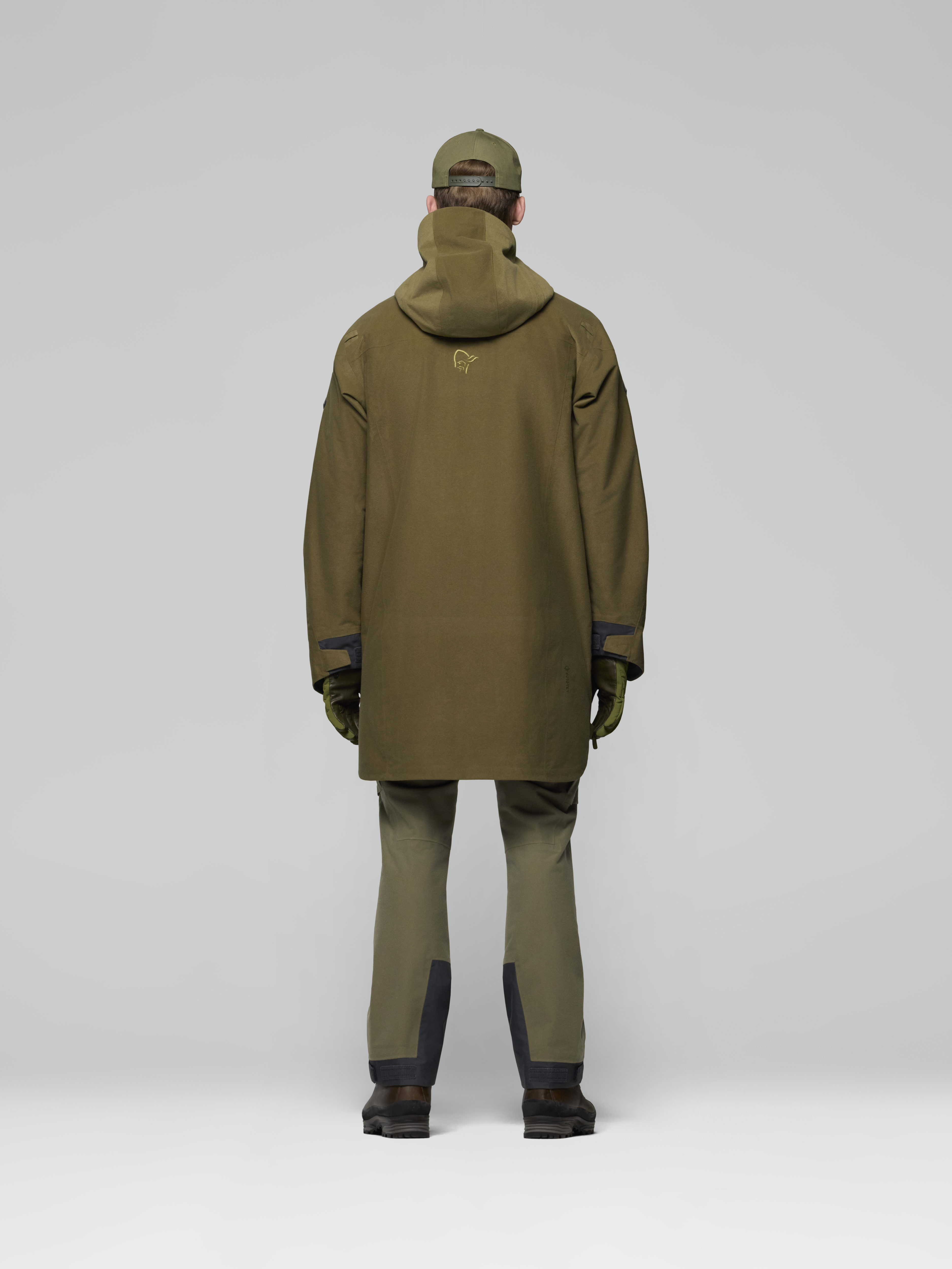 Male Look back image of kvinnherad Gore-Tex Parka Olive Night