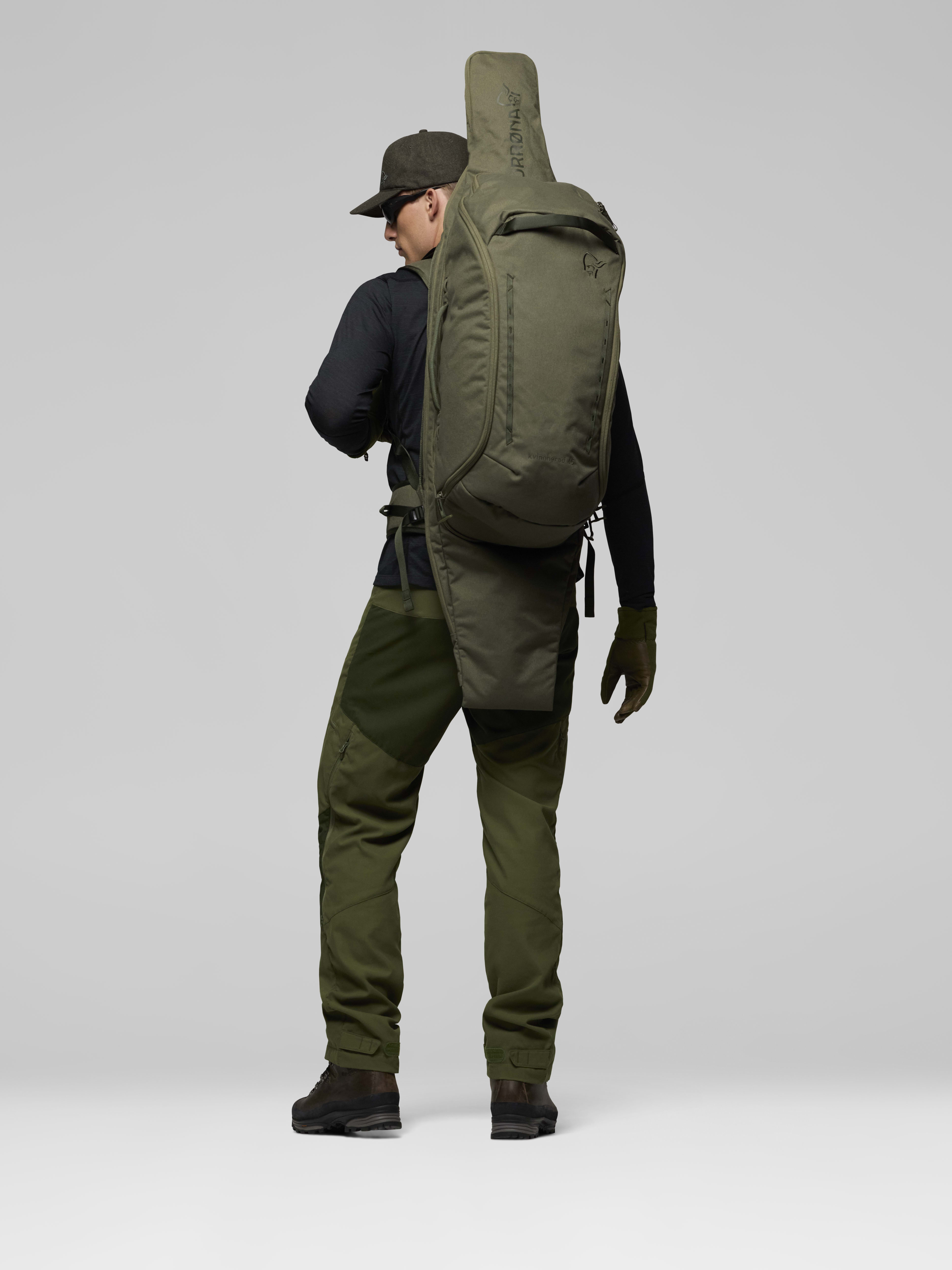 Female Look front image of kvinnherad 45L Pack Olive Night