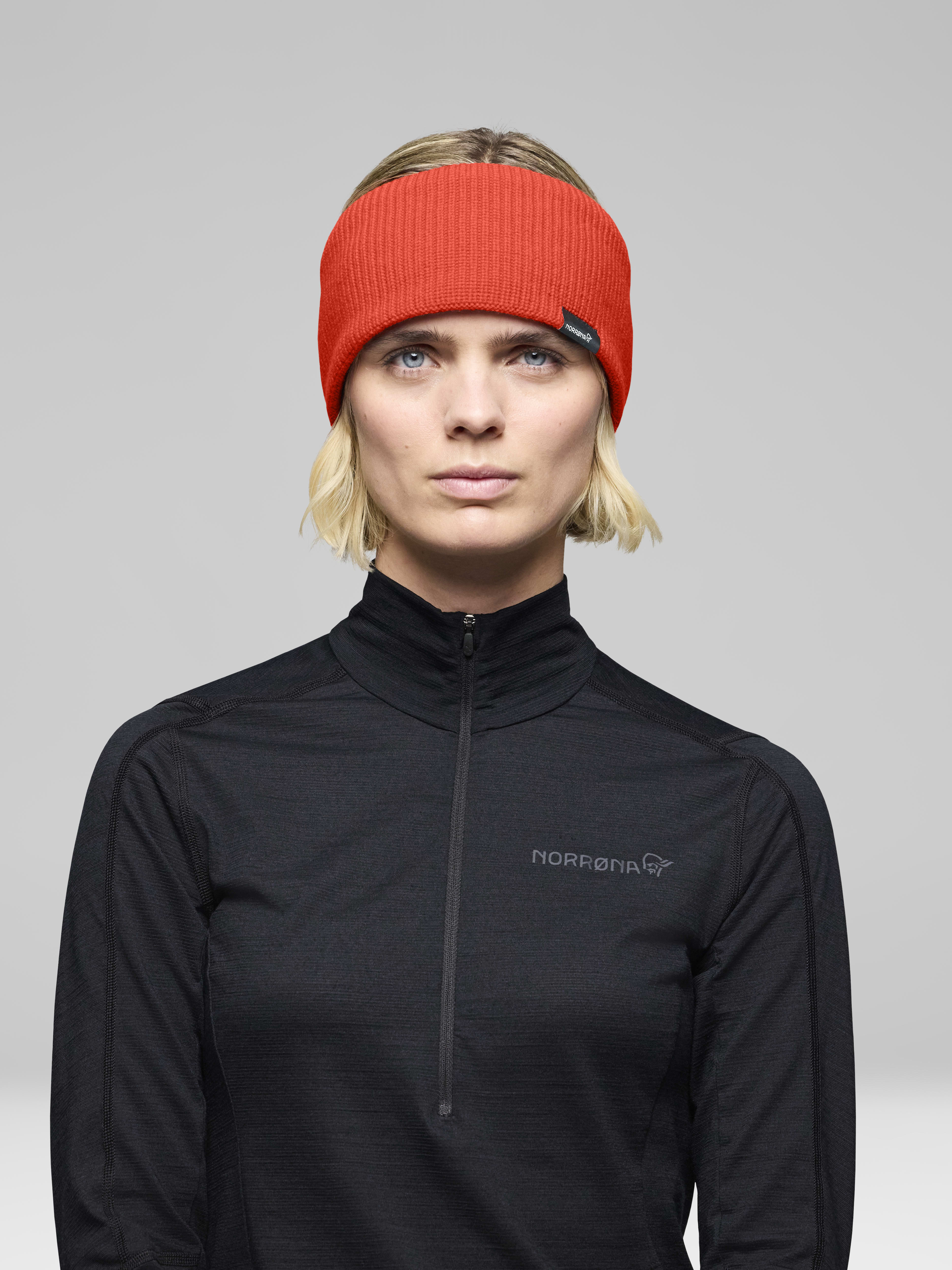 Female Look front image of 29 heavy merinoUll Headband Baked Apple