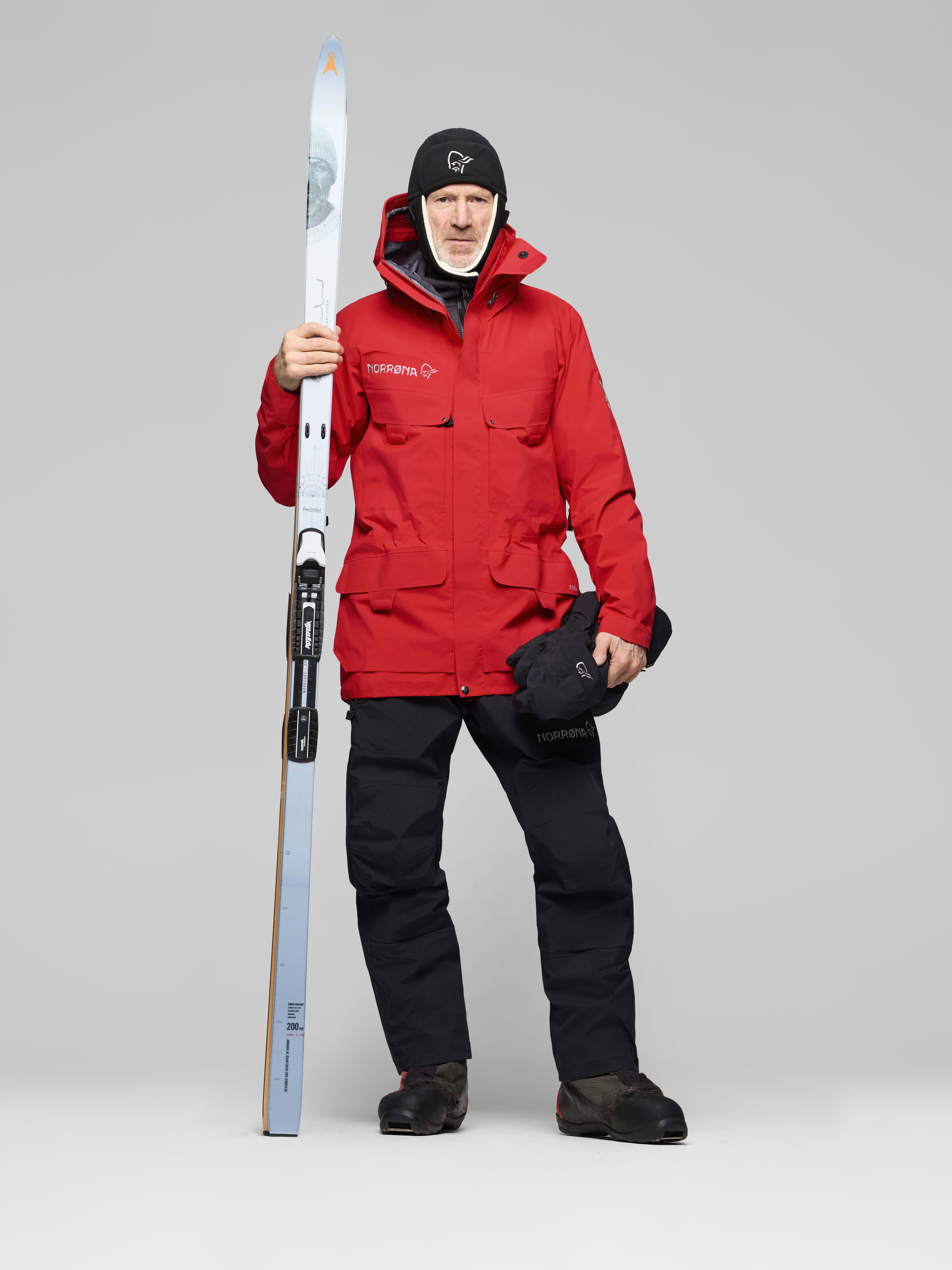 Male Look opening image of arktis Gore-Tex Pro Ousland Edition Jacket Flame Scarlet
