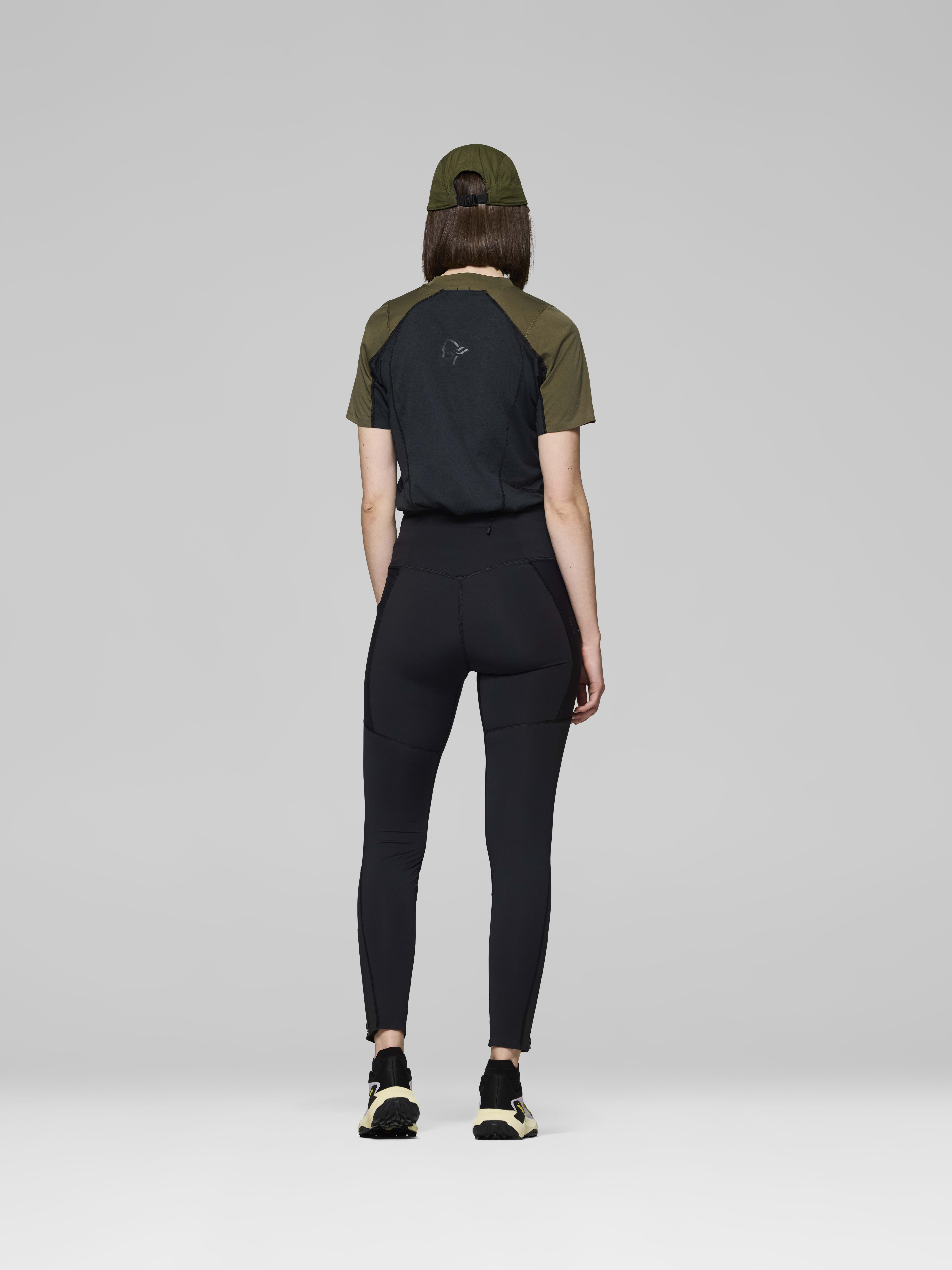 Female Look back image of senja equaliser stretch Tights Caviar Black