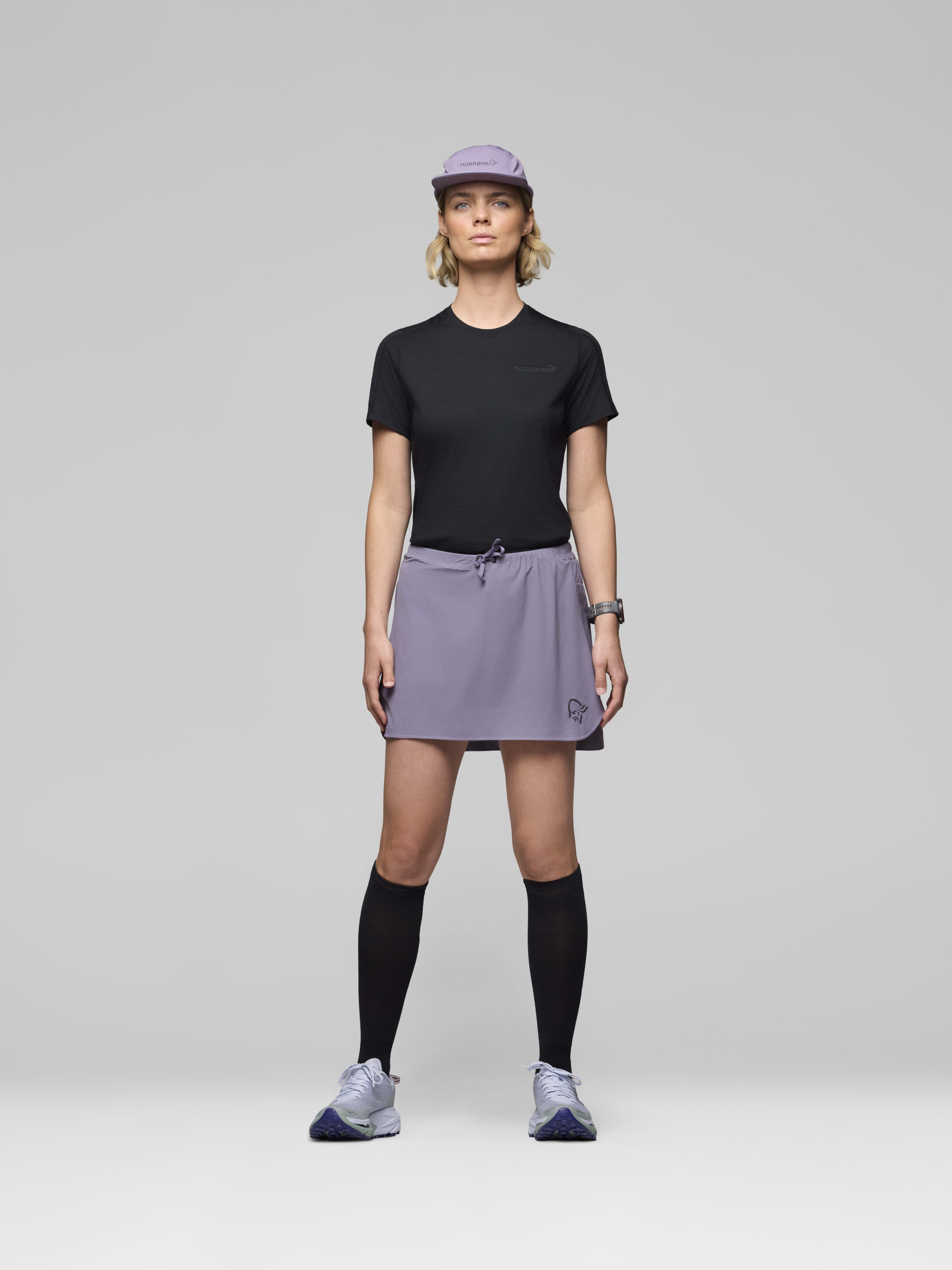 Female Look front image of senja flex1 Skirt Purple Sage