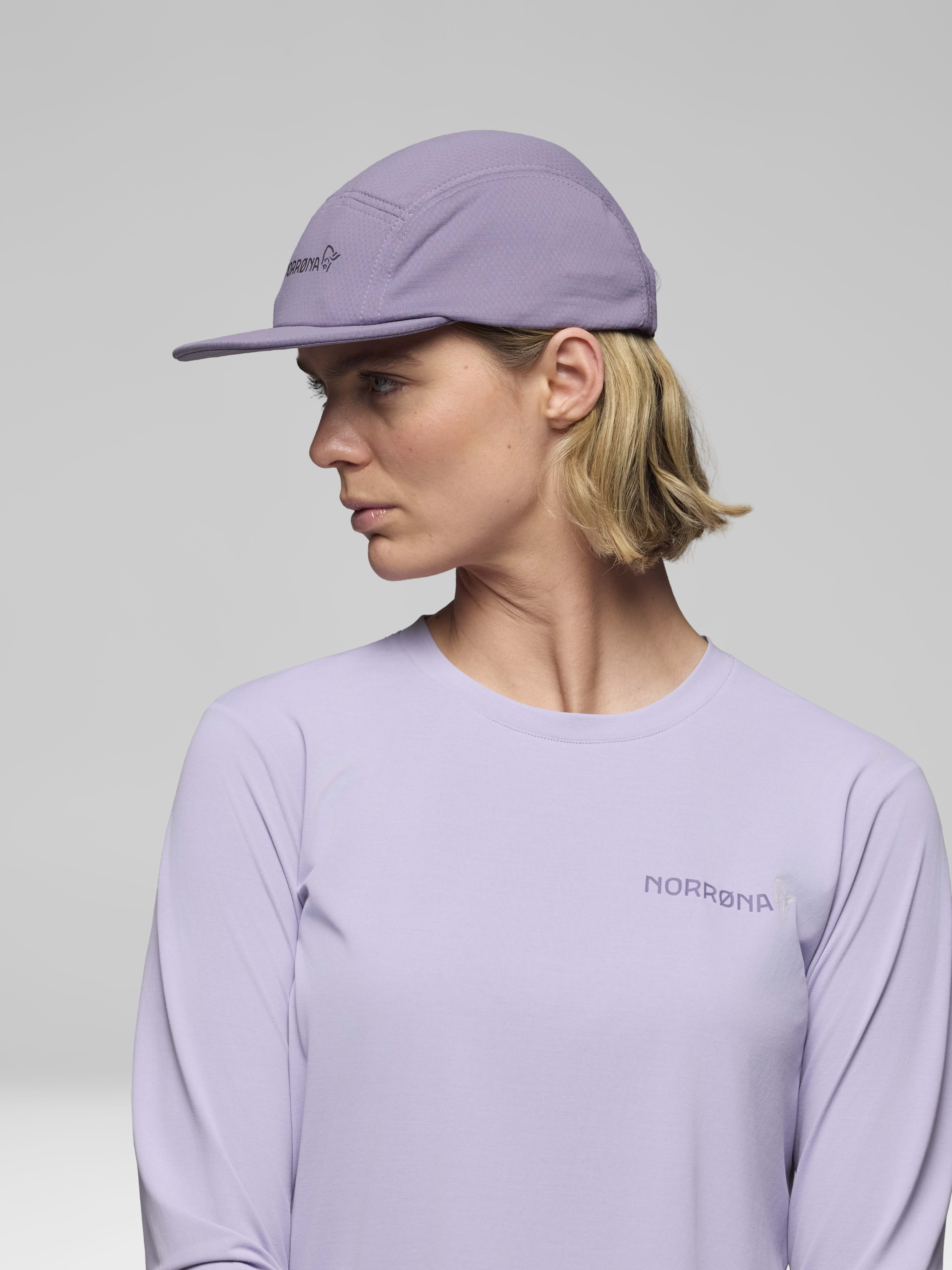 Female Look side image of senja Cap Purple Sage