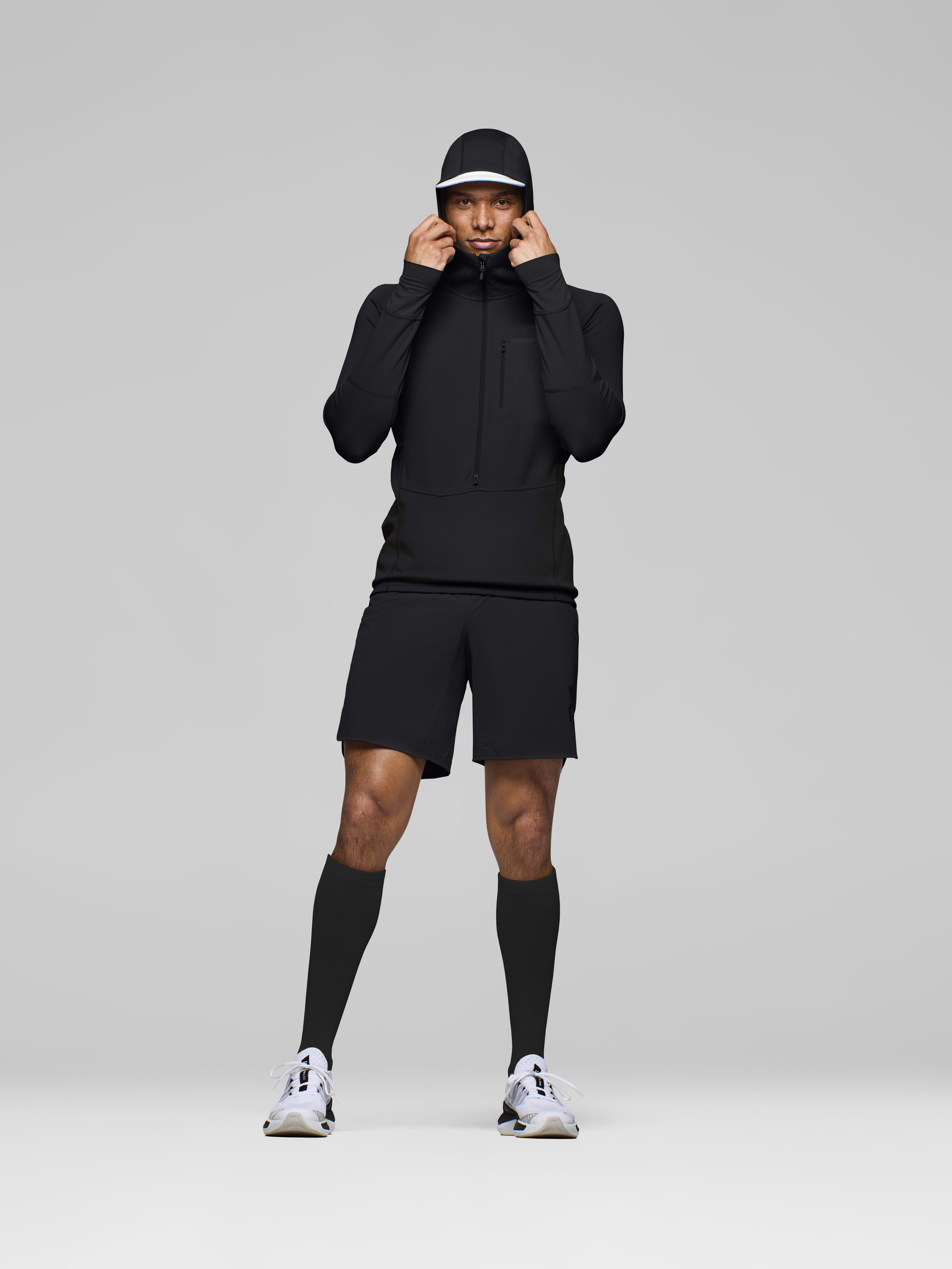 Male Look opening image of senja warm1 Hood Caviar Black