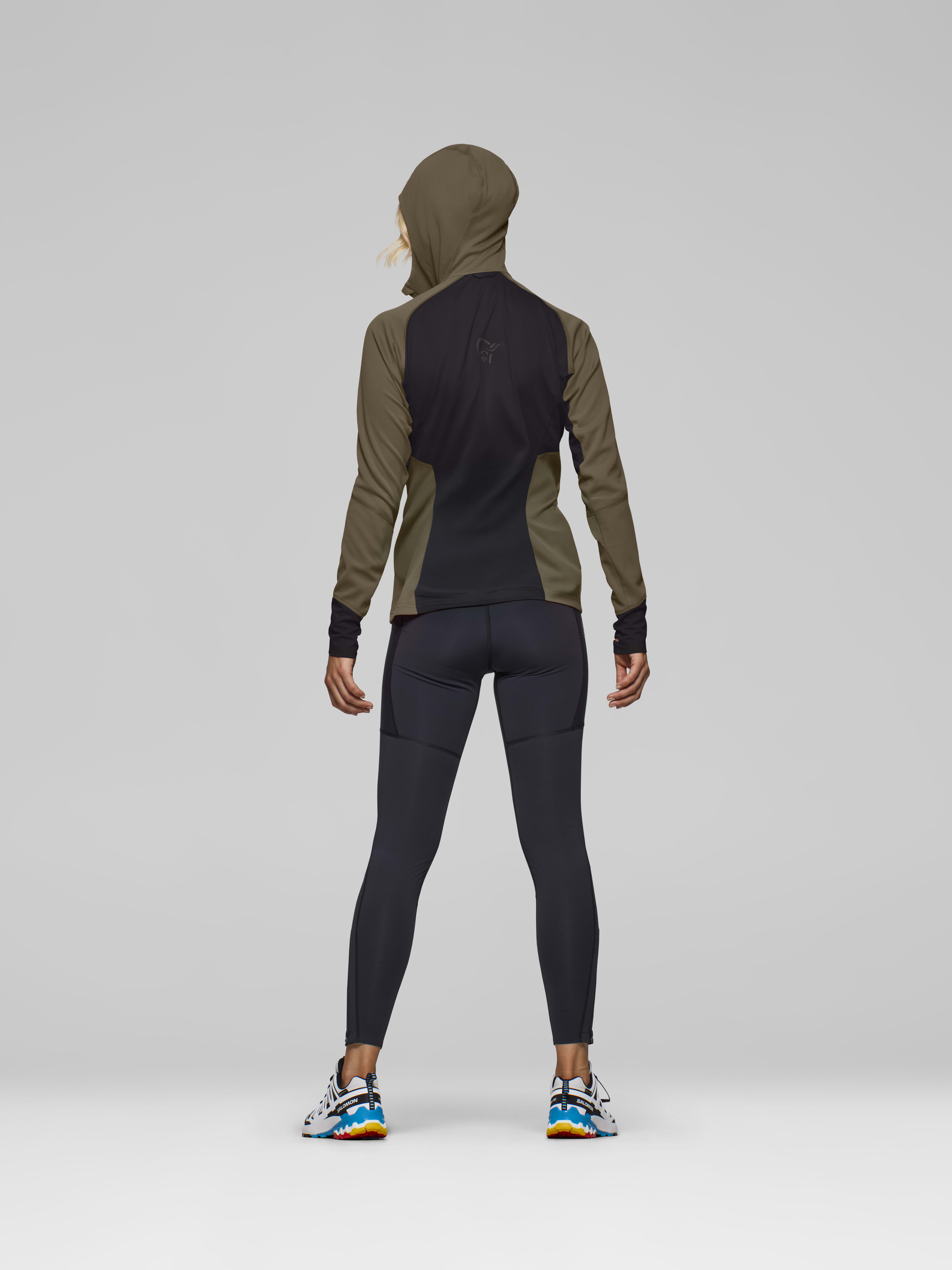Female Look back image of senja warm1 Hood Olive Night
