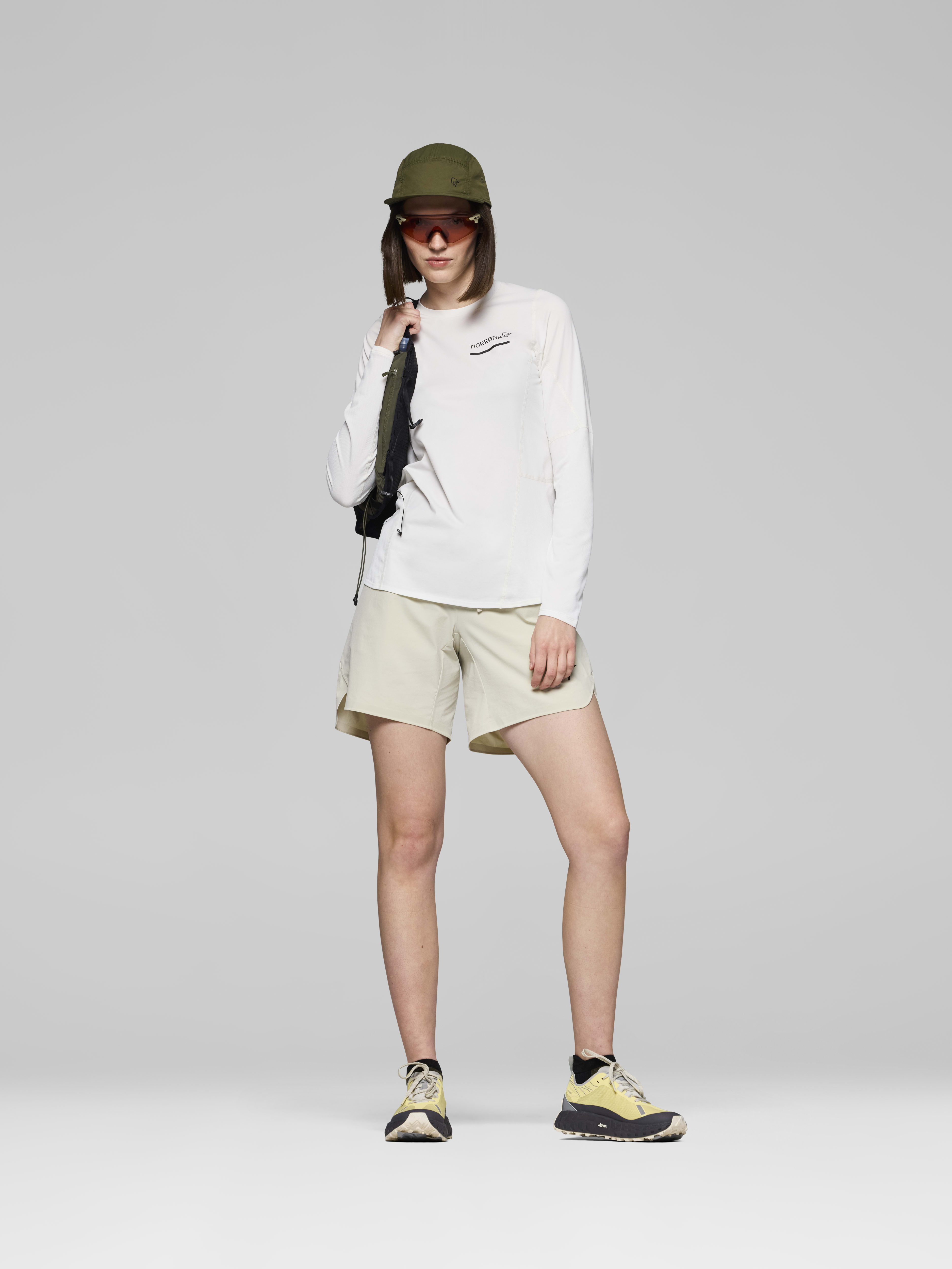 Female Look opening image of senja equaliser lightweight Long Sleeve Snow White
