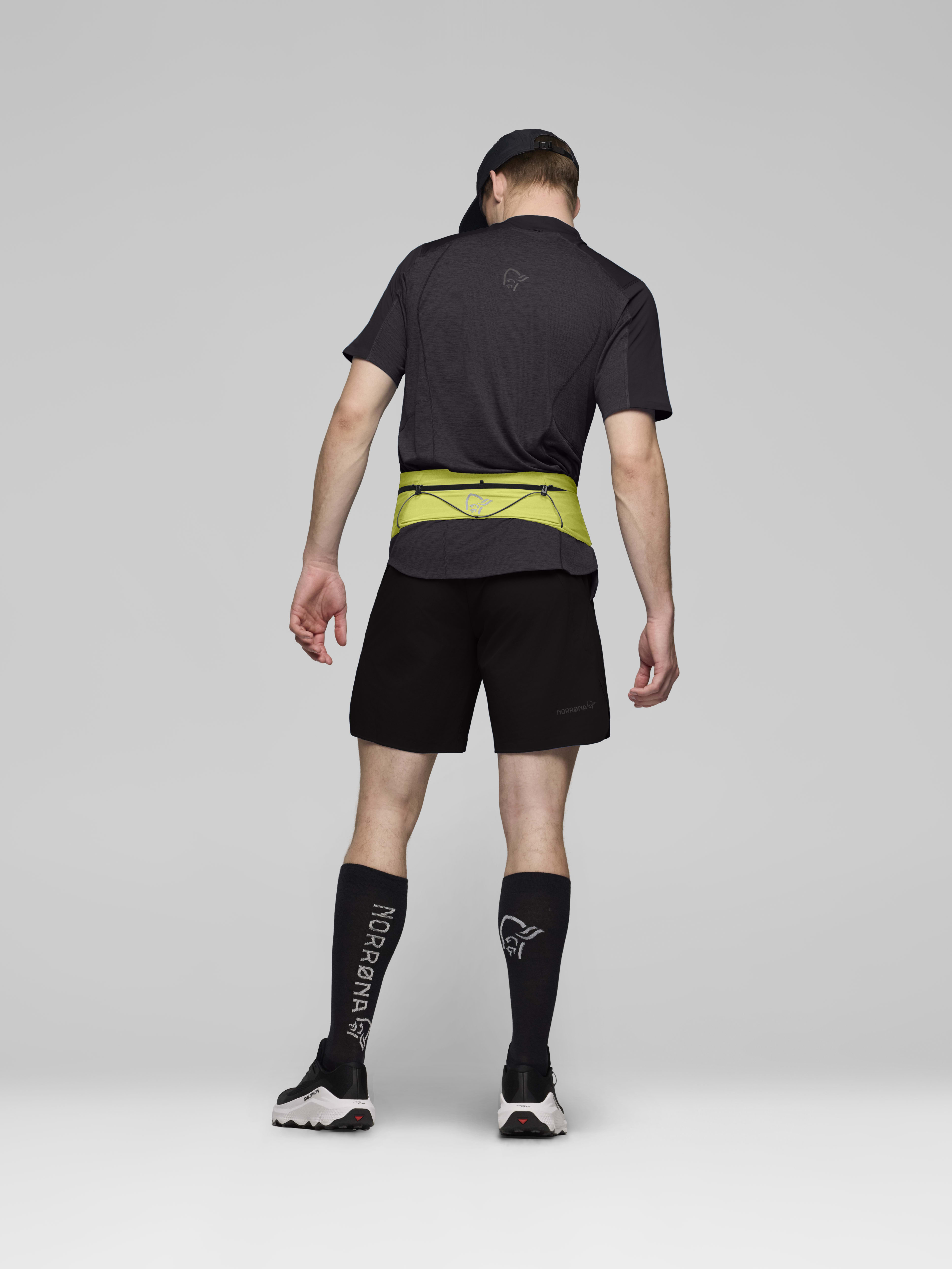 Female Look front image of senja equaliser stretch mesh Belt Limeade