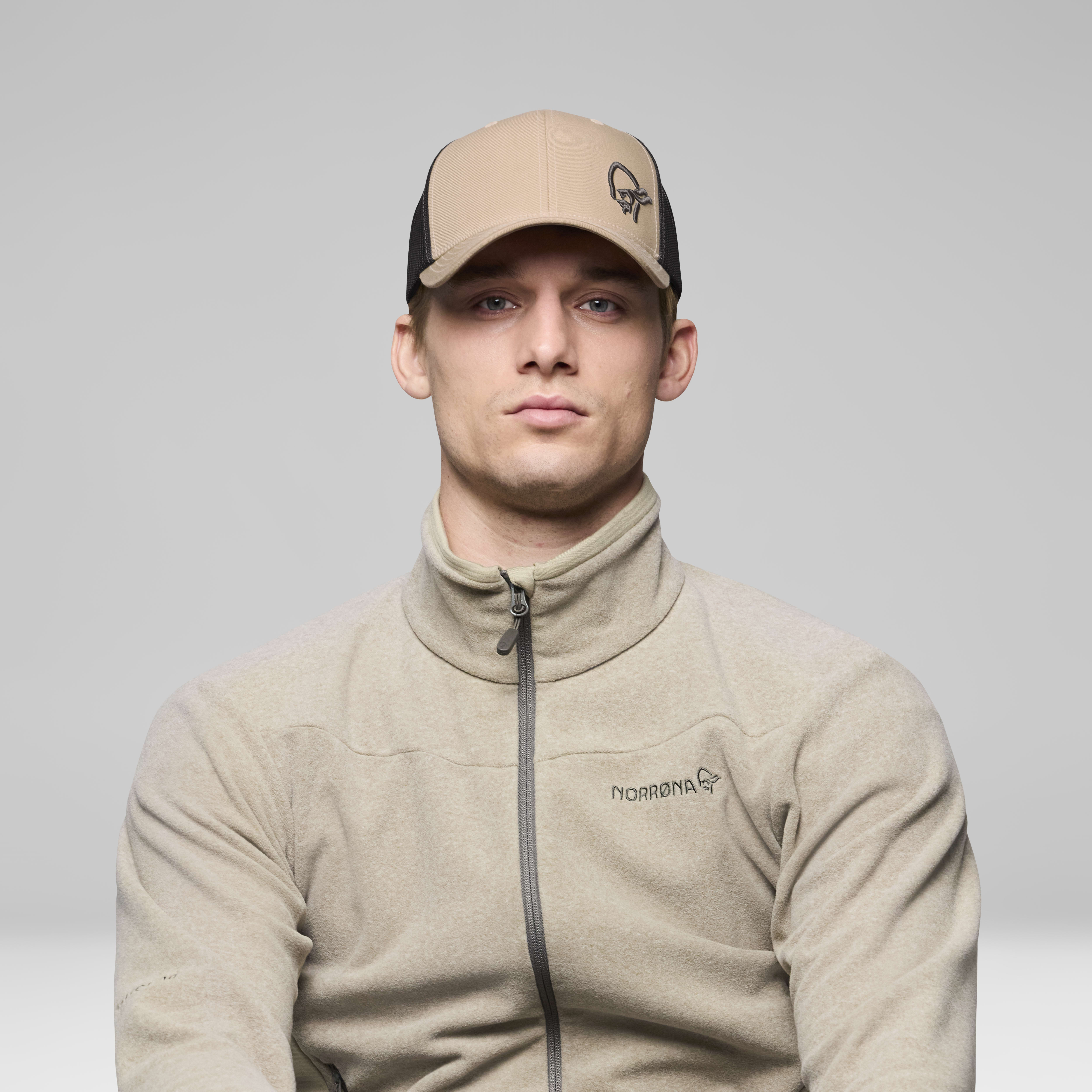 snap back trucker mesh Cap – Oyster Gray