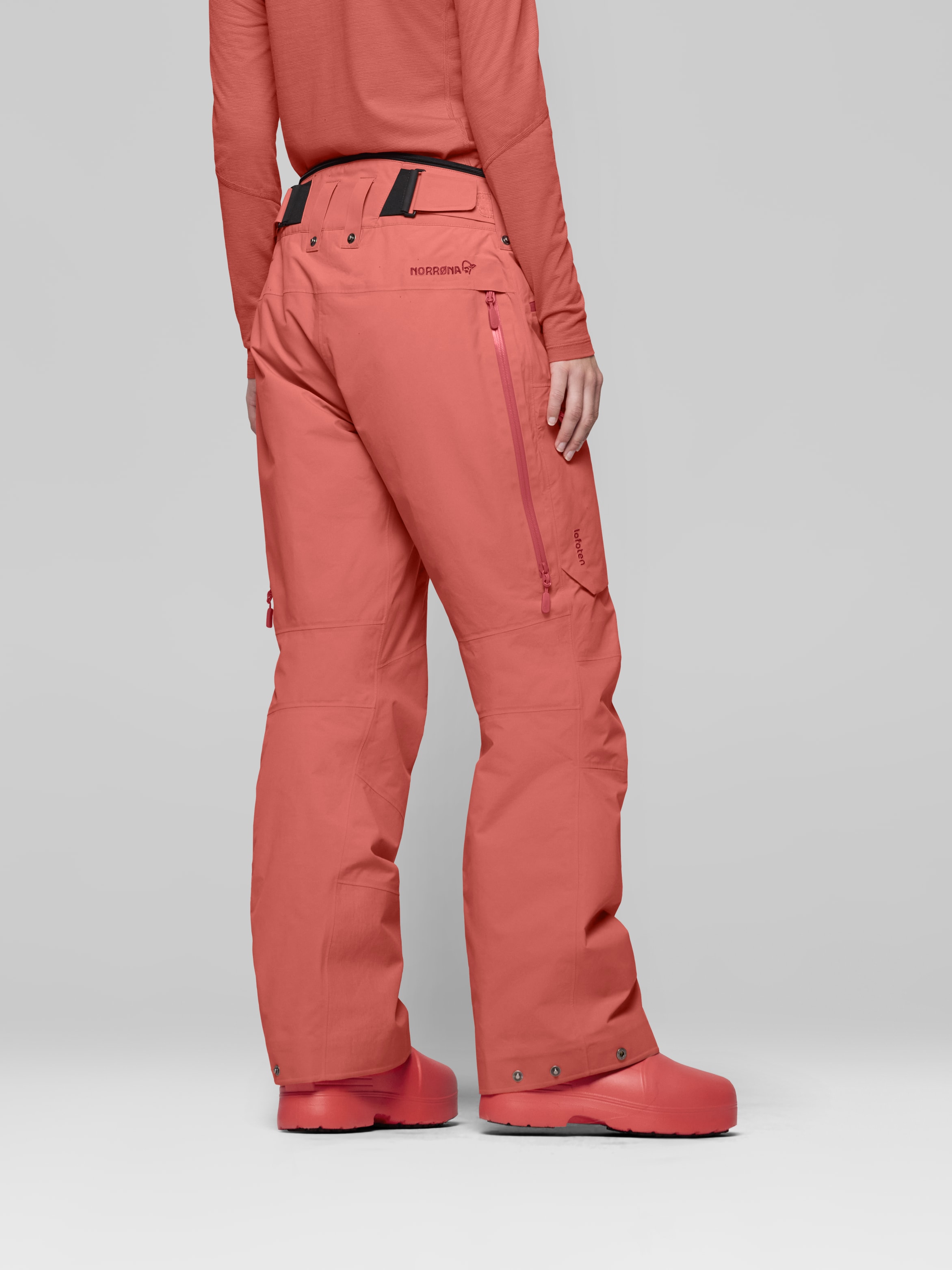 Female Look  image of lofoten Gore-Tex thermo60 Pants Deep Sea Coral
