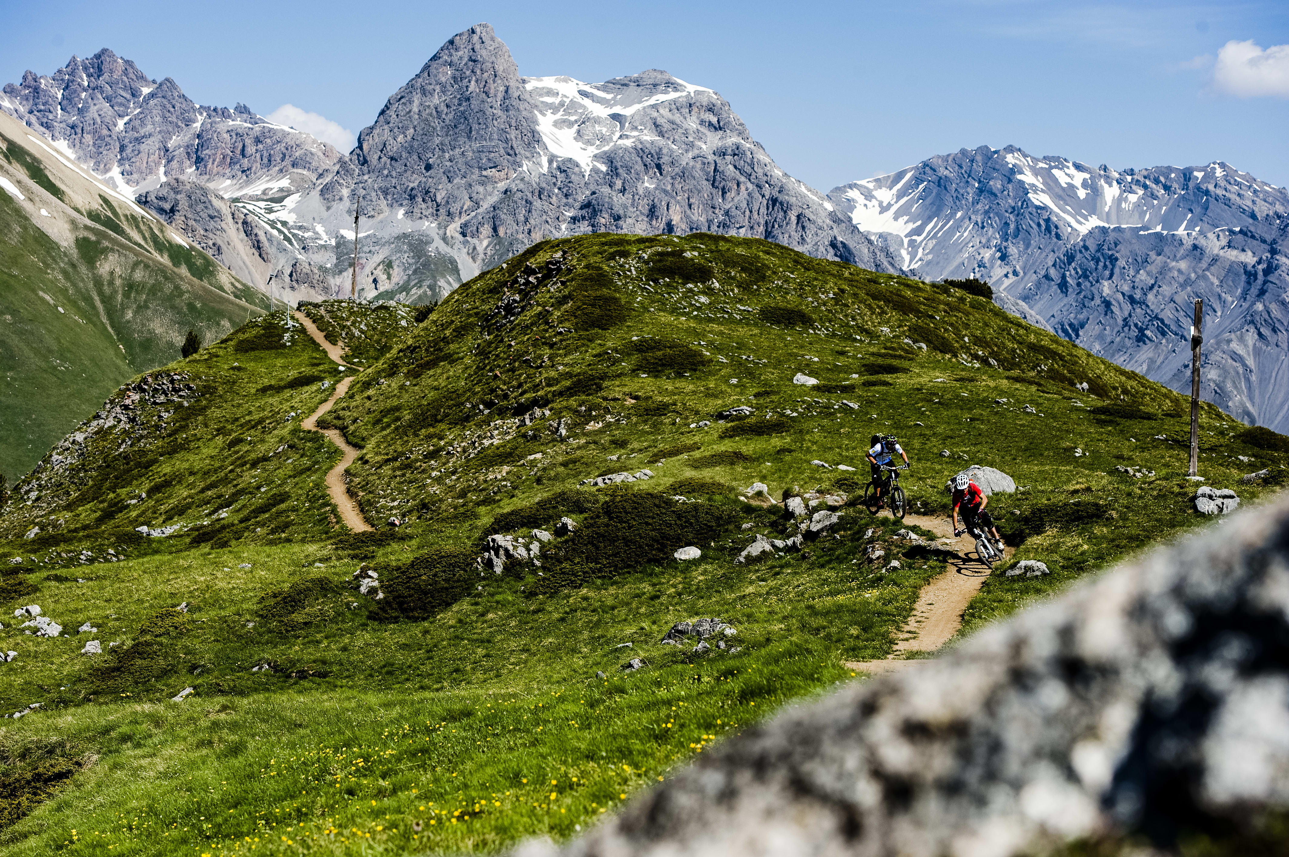 Trond G Hansen and Hans Rey in Livigno, Italy. Photographed in June 2010.