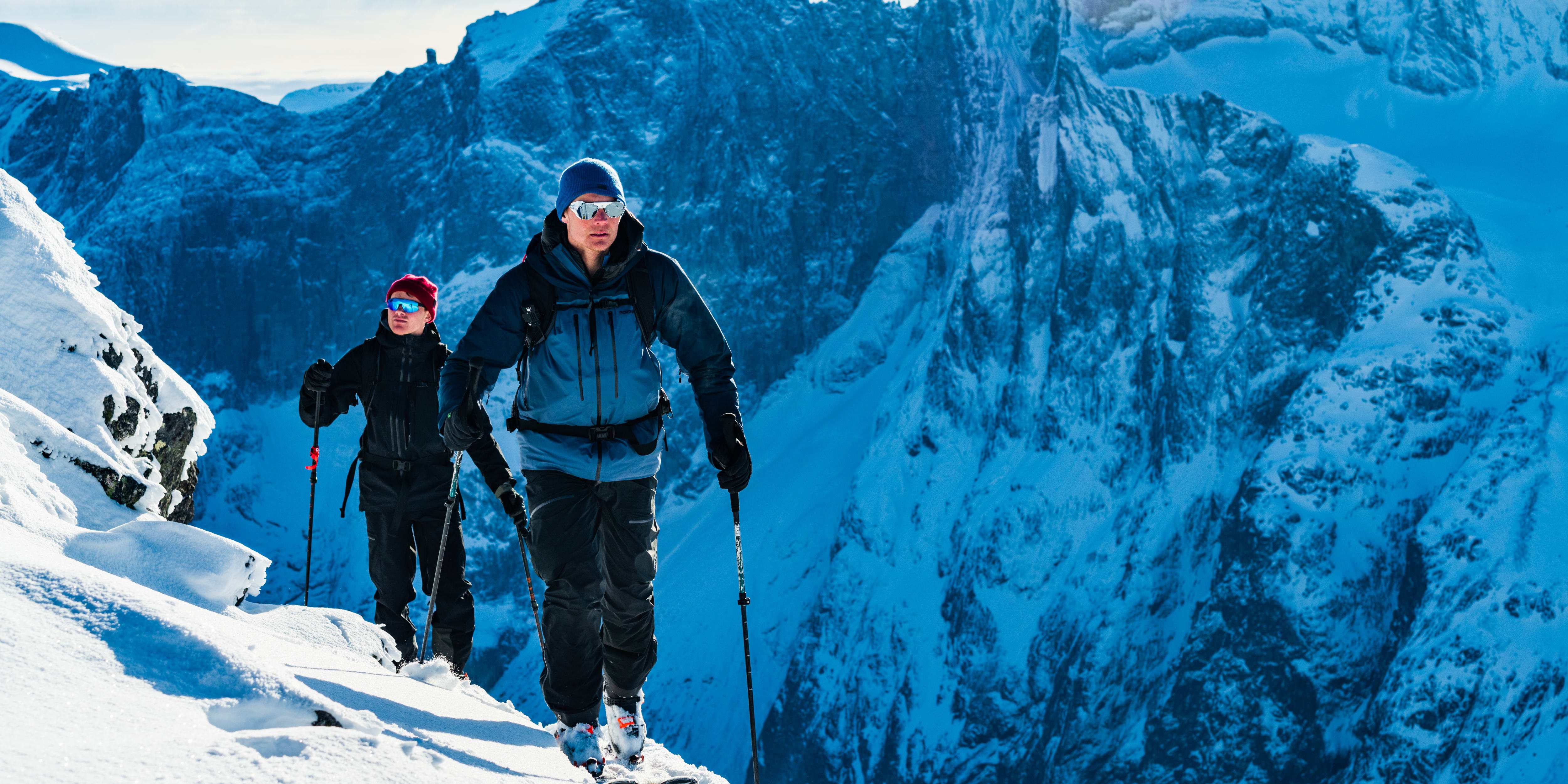 Asbjørn Eggebø Næss and Nikolai Schirmer ski touring near Isfjorden, Romsdal, Norway. FW1920 lofoten ACE Gore-Tex lyngen Gore-Tex User rights 22.05.2019 - 3 years
