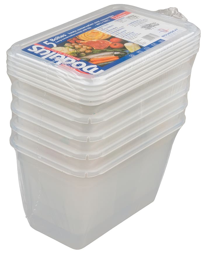 Plastboks med lokk 1/4 GN 100 Pakke a 5 stk