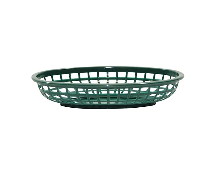 Plastkurv oval forrest green 23,5x15,5 cm