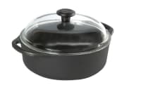 Skeppshult jerngryte rund 3 liter med glasslokk