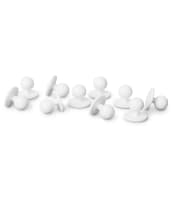Segers kokkeknapper plast hvit 10 pk