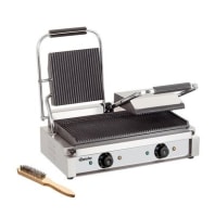 Bartscher pressgrill dobbel, rillet plater el.