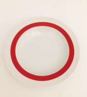 Benedikt Basic dyp tallerken 22 cm m/rød ring