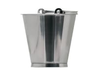 Bøtte med bunnring 10L rustfri