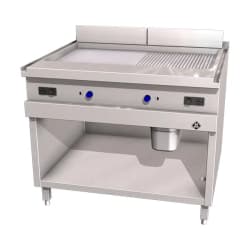 MKN Optima 850 Flatgrill Size 2 Half ribbed Gass