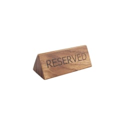 Treskilt for reservert bord