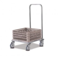 Tralle for oppvaskkurver(50 x 50 cm) med håndtak