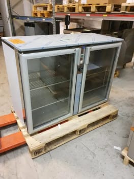 Kjøleskap m/glassdør Sentralkjølt 1162x513x860mm backbar