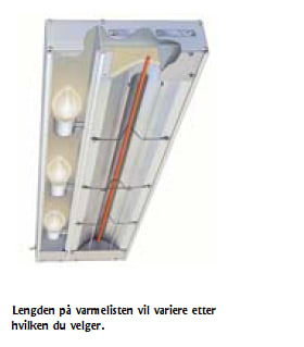 Hatco varmelist m/lys GRAHL-60* 1524mm 1700W