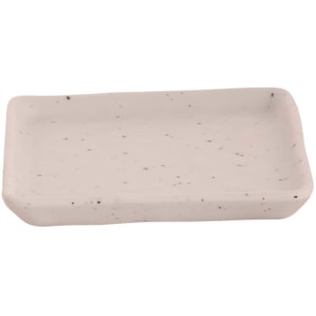 Stone natural tallerken 10 x 10 cm melamin hvit marmor