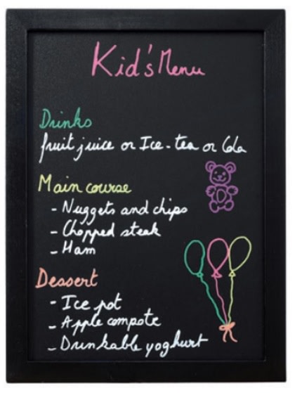 Veggtavle sort 80 x 60 cm