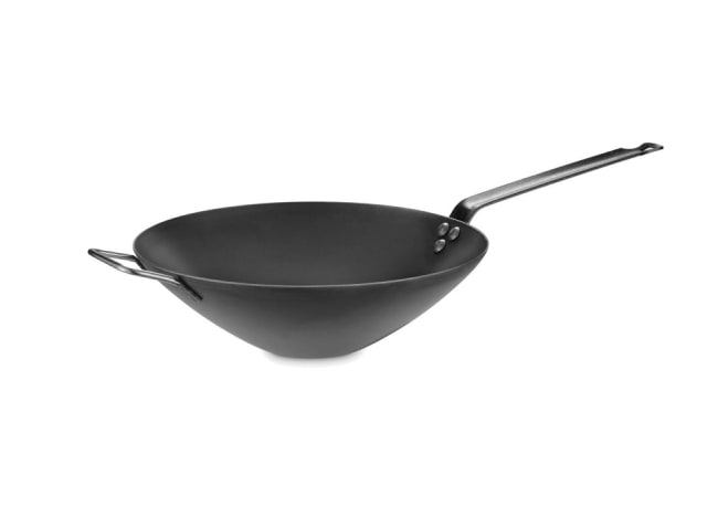 Wokpanne induksjon Ø32 cm H9,5 cm carbon steel non stick