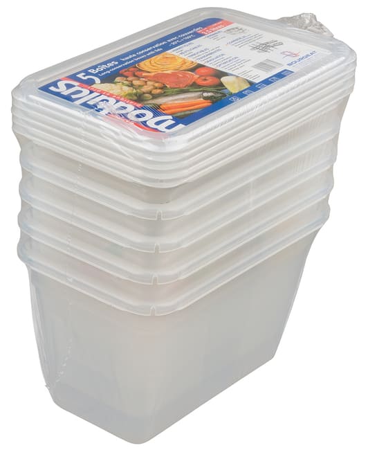 Plastboks med lokk 1/4 GN 100 Pakke a 5 stk
