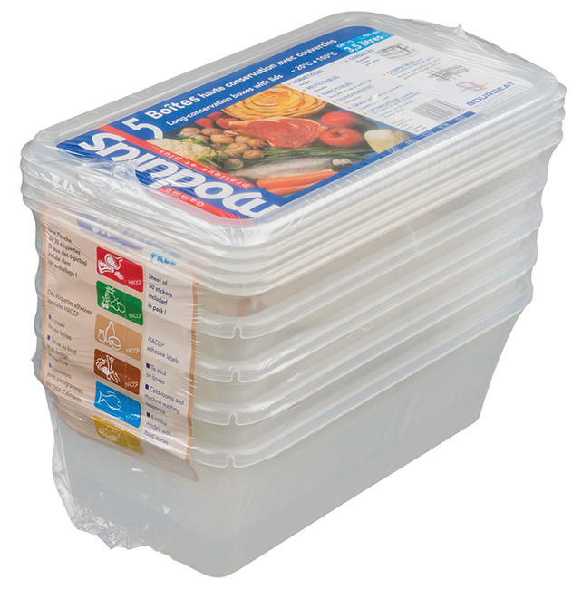 Plastboks med lokk 1/3 GN 100 Pakke a 5 stk