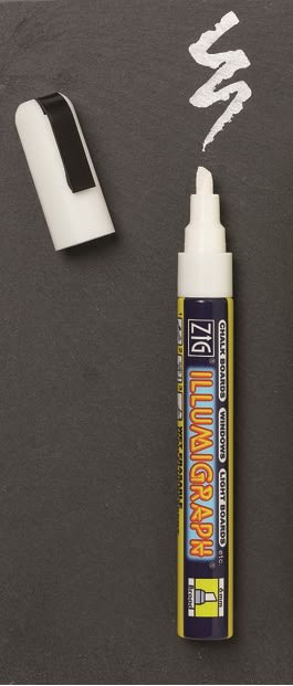 Krittpenn 2-6 mm hvit