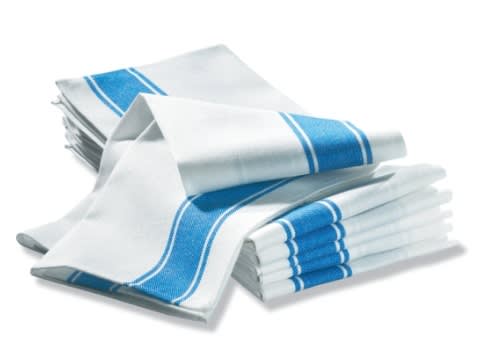 Segers håndkle 1800-699 bomull hvit/marine 50x70cm