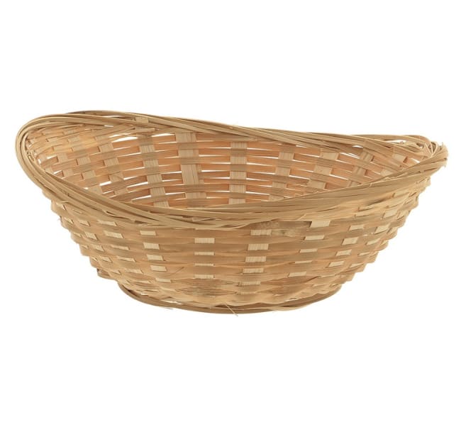 Brødkurv oval i bambus 260 x 190 mm
