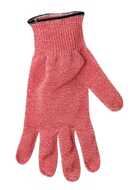 Kuttsikker hanske S Rød
