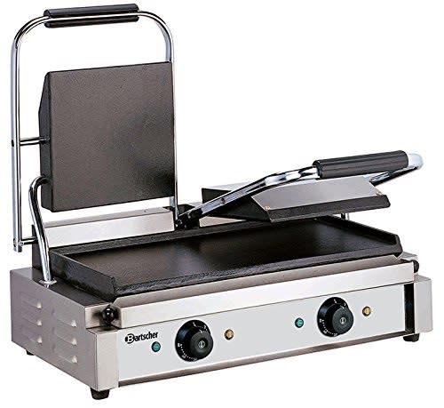 Bartscher pressgrill dobbel, glatte plater el.