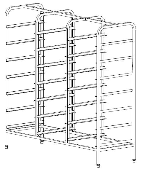 Nicro KURVREOL FOR 21 (3X7) STK KURVER - DIM: 1630X550X845 M