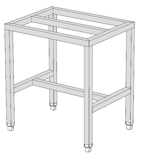 Nicro BRETTSTATIV FOR GULV - DIM: 450X350X500 MM