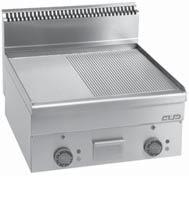 MBM Minima EFT66LRC el.Flatgrilltopp m/1/2 glatt+ /2 rillet