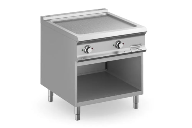 MBM Domina Pro 900 Flatgrill rillet plate, åpen stand