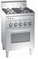 MBM Minima G4SFE6 gass komfyr m/4 bluss,el.Ovn og -grill gul